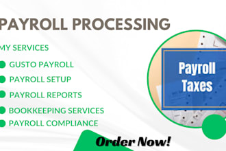 do payroll service, bookkeeping, payroll processing, and gusto payroll