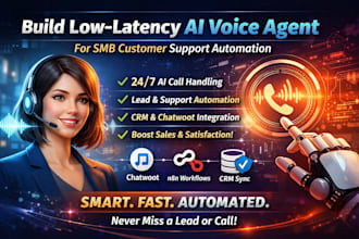 build low latency ai voice agent, smbs customer support automation n8n chatwoot
