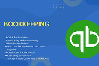 do quickbooks bookkeeping, cleanup and monthly bookkeeping