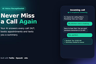 build an ai voice receptionist that answers calls and books jobs