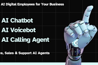 build ai chatbot, ai calling agent, ai voice bot for you