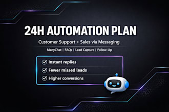 desarrollo plan de automatizacion para atencion al cliente y ventas, en 24hr