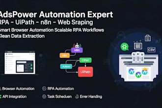 adspower automation expert rpa automation uipath automation n8n web scraping