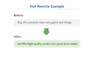 short text writing, rewriting, and captions