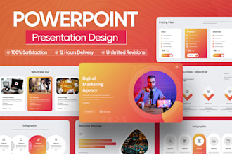 design investor pitch deck, powerpoint presentation and google slides