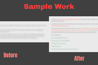 proofread and edit your text for grammar and clarity