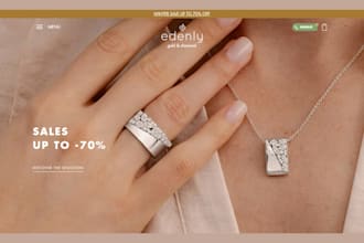 design jewelry website jewelry shopify store watch, ring fashion shopify store