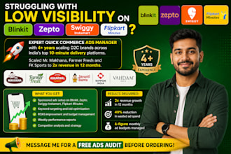 expert quick commerce ads manager for blinkit zepto swiggy