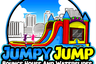 design modern bounce house logo in illustrator