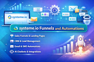 setup systeme io sales funnels with email automation