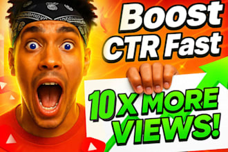 design high CTR youtube thumbnails and facebook covers