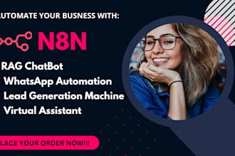 setup lead generation machine, n8n rag chatbot, whatsapp automation