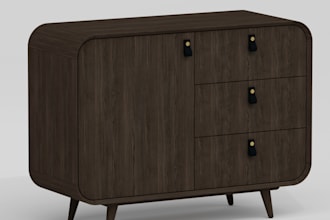 create clean 3d furniture models and studio renders