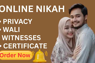 arrange and conduct your online muslim marriage