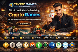 develop poker bot, igaming website, bc game, crash game, blackjack, ludo