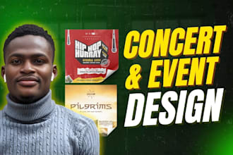 design a party, concert and event flyer for you