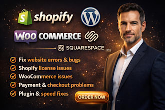 fix shopify wordpress website error issues bug woocommerce shopify license issue