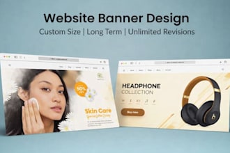 design website banner, social media banner, header, and etsy banner in 12 hours