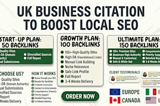 build UK business citations and local listings to rank on google