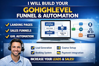 gohighlevel website landing page go high level salesfunnel ghl automation course