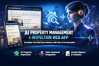 build property listing managment app, ai property inspection webapp vocie ai