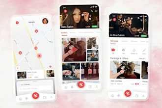 build salon booking app, spa app with skin care virtual try on