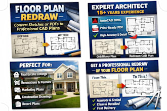 floor plan redraw convert old hand sketches to clean autocad floor plans
