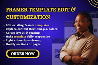 edit, customize, rebuild your framer template professionally