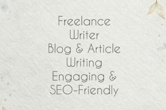 write engaging blog posts, articles, and web content