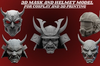 do 3d mask, custom mask, printable helmet, printable mask, 3d mask for printing