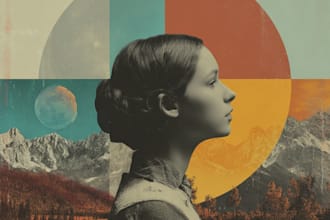design a unique retro vintage album cover art album artwork