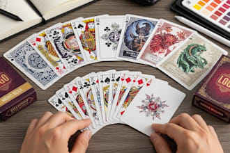 design custom playing cards, game cards, and card decks