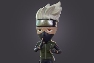 create 3d keychain, key holder and character modeling design