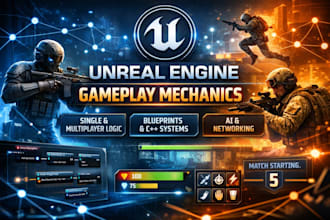 implement gameplay mechanics in your unreal engine single and multiplayer game