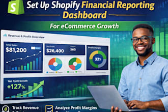 create shopify financial reporting and profit dashboard for ecommerce growth