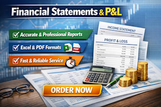 prepare financial statements, income statement and profit and loss