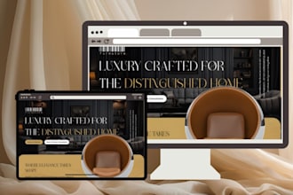 build modern home decor website interior design store curtains furniture store