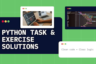solve python programming tasks and exercises