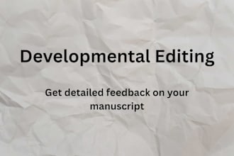 write a developmental editing letter for your manuscript