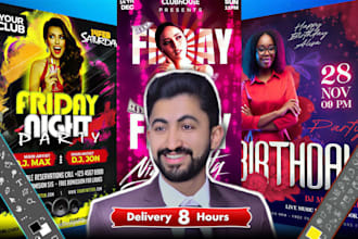 design professional flyer or poster for your business in just 8 hours