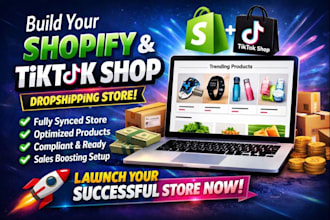 build shopify SEO dropshipping ecommerce stores tiktok shop integration