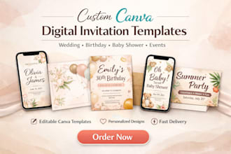 create canva invitation templates for birthdays, weddings and other events