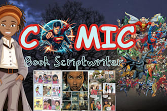 write comic script, comic book, webtoon, webcomic, graphic novel, manga script