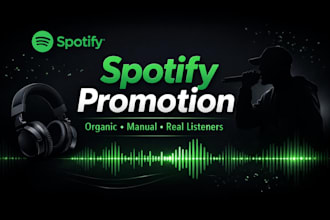 spotify promotion, organic and manual growth for real listeners