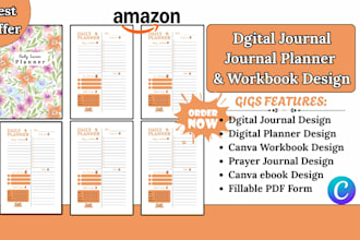 design minimalist selfhelp journal design workbook design journal planner design