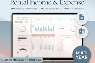 design property management project spreadsheet investment tracker excel sheet