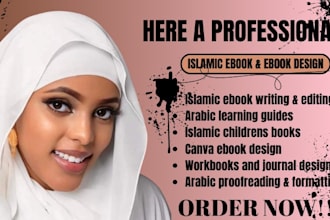 write design authentic islamic ebooks, arabic learning guide and tajweed journal