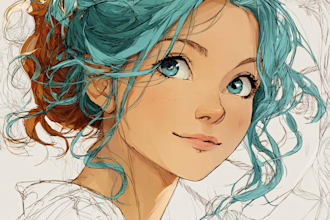 create stunning custom anime or manga art illustration