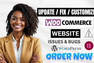 fix wordpress issues wordpress bug fix fix wordpress error fix woocomerce plugin