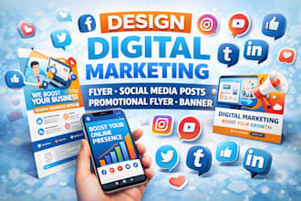design digital marketing flyer social media posts promotional flyer banner